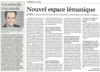 A la recherche d'éco-identité - Nouvel espace lémanique